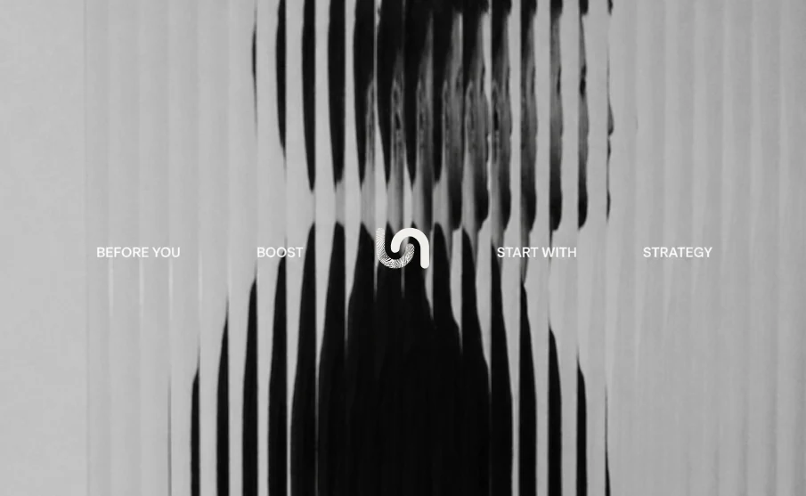 Editorial image of a blurred figure behind ribbed glass with text about strategic social media advertising